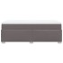 Cama box spring con colchón cuero sintético gris 100x200