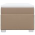 Cama box spring con colchón cuero sintético capuchino