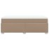Cama box spring con colchón cuero sintético capuchino