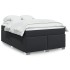 Cama box spring con colchón cuero sintético negro 140x190