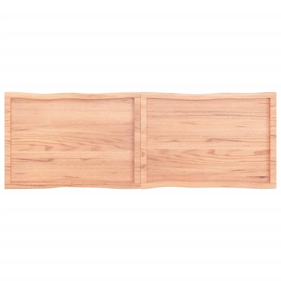 Tablero mesa madera tratada borde natural marrón