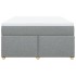 Cama box spring con colchón tela gris claro 160x200