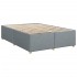 Cama box spring con colchón tela gris claro 160x200