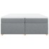 Cama box spring con colchón tela gris claro 200x200