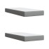 Cama box spring con colchón tela gris claro 200x200