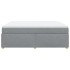 Cama box spring con colchón tela gris claro 200x200