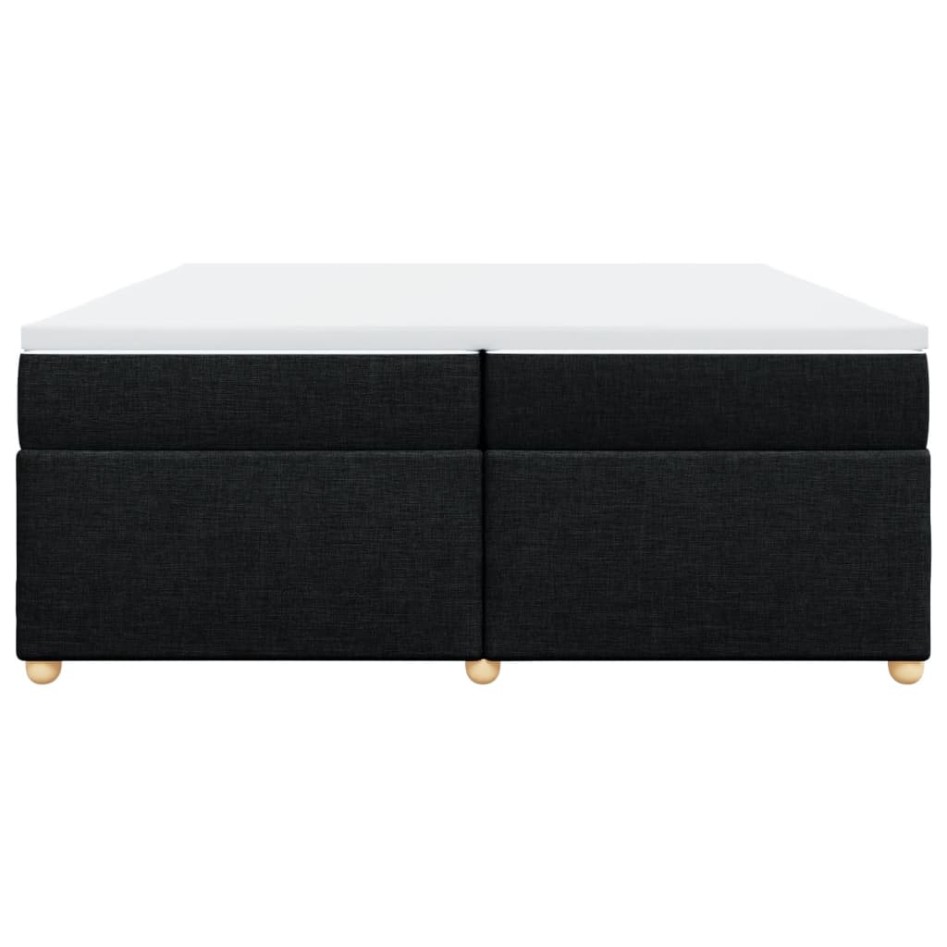 Cama box spring con colchón tela negro 200x200