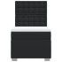 Cama box spring con colchón cuero sintético negro 80x200
