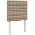 Cama box spring con colchón cuero sintético capuchino 90x190