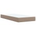 Cama box spring con colchón cuero sintético capuchino 90x190