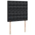 Cama box spring con colchón cuero sintético negro 100x200