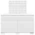 Cama box spring con colchón cuero sintético blanco 120x200