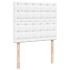 Cama box spring con colchón cuero sintético blanco 120x200
