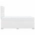 Cama box spring con colchón cuero sintético blanco 120x200