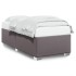 Estructura de cama sin colchón cuero sintético gris 90x200