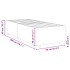 Estructura de cama sin colchón cuero sintético gris 90x200