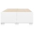 Estructura de cama sin colchón cuero sintético blanco