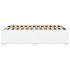 Estructura de cama sin colchón cuero sintético blanco