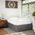 Estructura de cama sin colchón cuero sintético gris 120x200