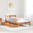 Estructura de cama sin colchón madera de pino marrón 90x200