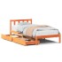 Estructura de cama sin colchón madera de pino marrón 90x200