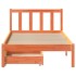 Estructura de cama sin colchón madera de pino marrón 90x200