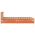 Estructura de cama sin colchón madera de pino marrón 90x200