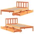 Estructura de cama sin colchón madera de pino marrón 90x200
