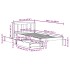 Estructura de cama sin colchón madera de pino marrón 90x200