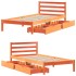 Estructura de cama sin colchón madera de pino marrón 90x200