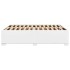 Estructura de cama sin colchón cuero sintético blanco