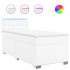 Cama box spring con colchón cuero sintético blanco 90x190