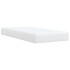 Cama box spring con colchón cuero sintético blanco 90x190
