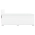 Cama box spring con colchón cuero sintético blanco 90x190