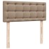 Cama box spring con colchón cuero sintético capuchino