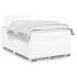 Cama box spring con colchón cuero sintético blanco 120x190