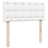 Cama box spring con colchón cuero sintético blanco 120x190