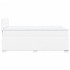 Cama box spring con colchón cuero sintético blanco 120x190