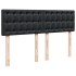 Cama box spring con colchón cuero sintético negro