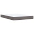 Cama box spring con colchón cuero sintético gris 140x200