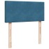 Cama box spring con colchón terciopelo azul oscuro 80x200