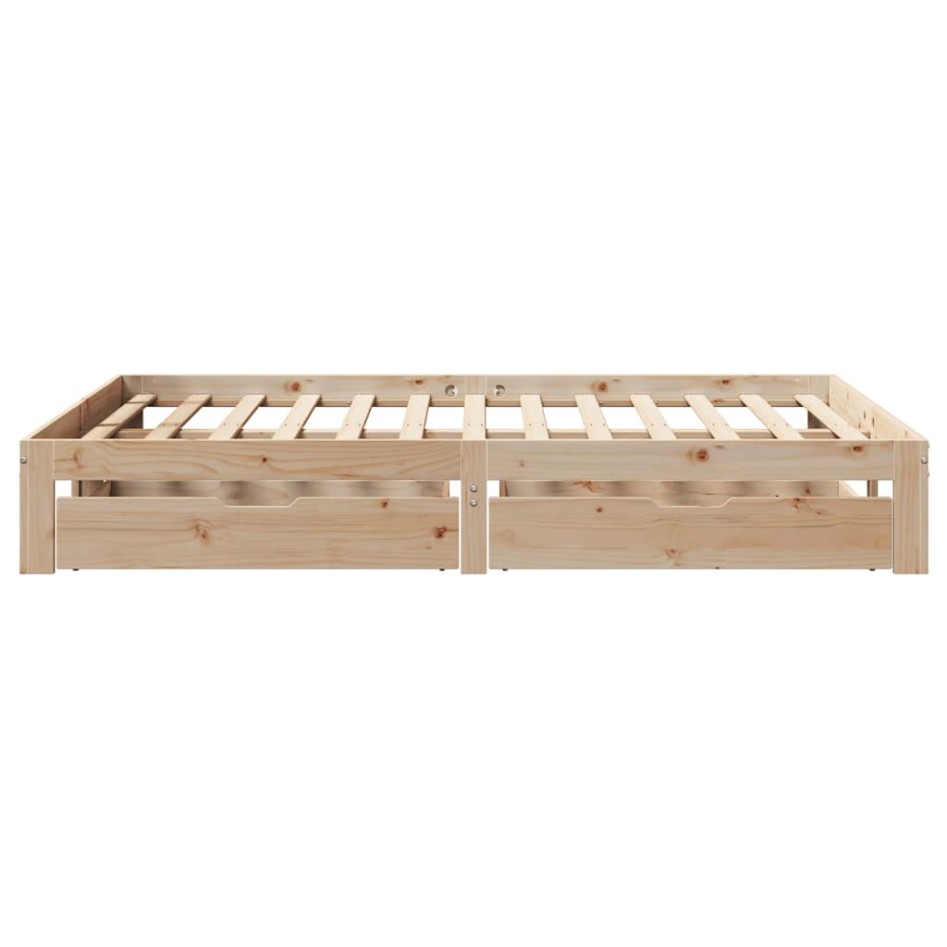 Estructura cama con cajones madera de pino maciza 140x200