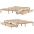 Estructura cama con cajones madera de pino maciza 140x200