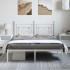 Estructura cama sin colchón con cabecero metal blanco