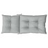 Cojines para silla respaldo alto 6 uds tela gris claro