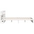 Estructura de cama con cabecero sin colchón blanco 160x200