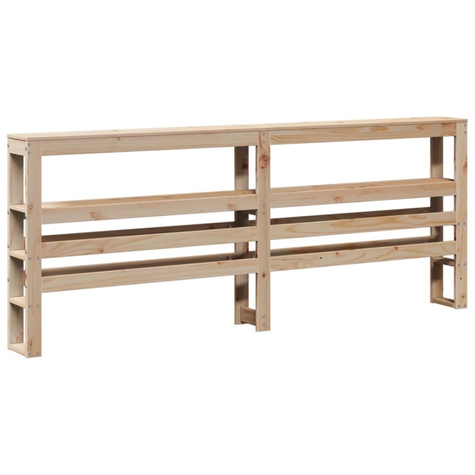 Estructura de cama con cabecero madera de pino blanco