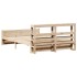 Estructura de cama con cabecero madera de pino blanco