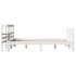 Estructura de cama con cabecero sin colchón blanco 140x190