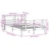Estructura de cama con cabecero sin colchón blanco 140x190